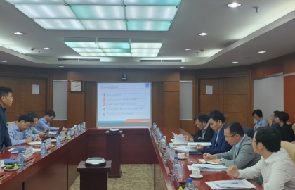 Đồng chí Lê Xuân Huyên-Phó Tổng Giám đốc PVN làm việc với PVChem